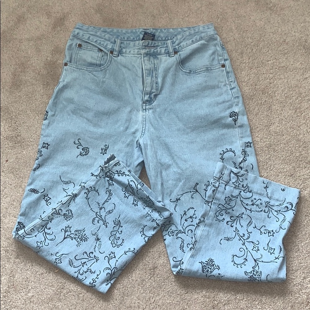 High Sierra high waisted floral patterned jeans